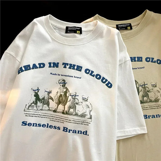 Oversized Head in the cloud T- Shirt Female Casual Tees