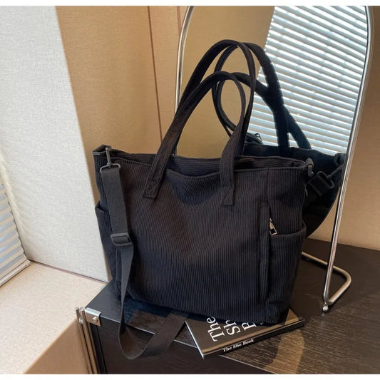 Autumn And Winter Corduroy Tote Bag